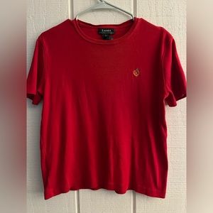 Lauren Ralph Lauren Red Short Sleeve Tee